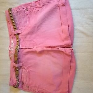 Wallflower pink jean shorts
